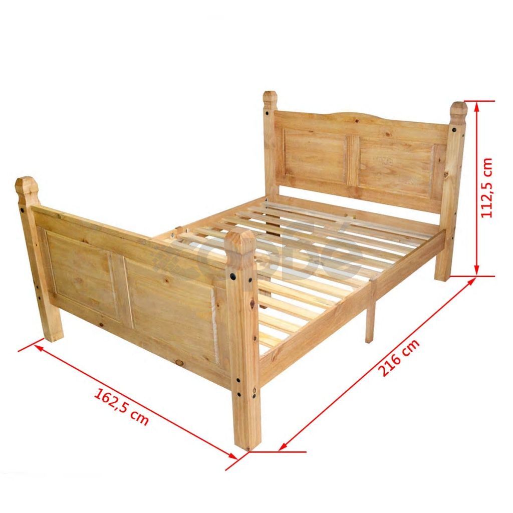 Спално легло, бор, мексикански стил “Корона“, 160x200 cм