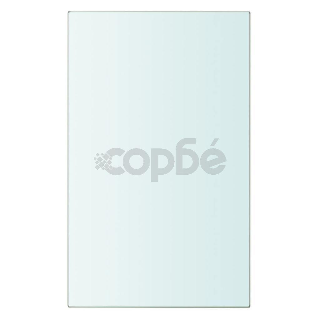 Плоча за рафт, прозрачно стъкло, 20 x 12 см
