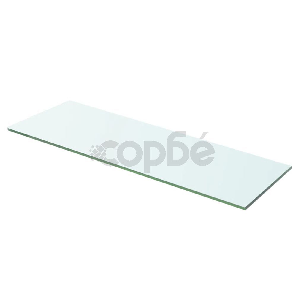 Плоча за рафт, прозрачно стъкло, 60 x 15 см