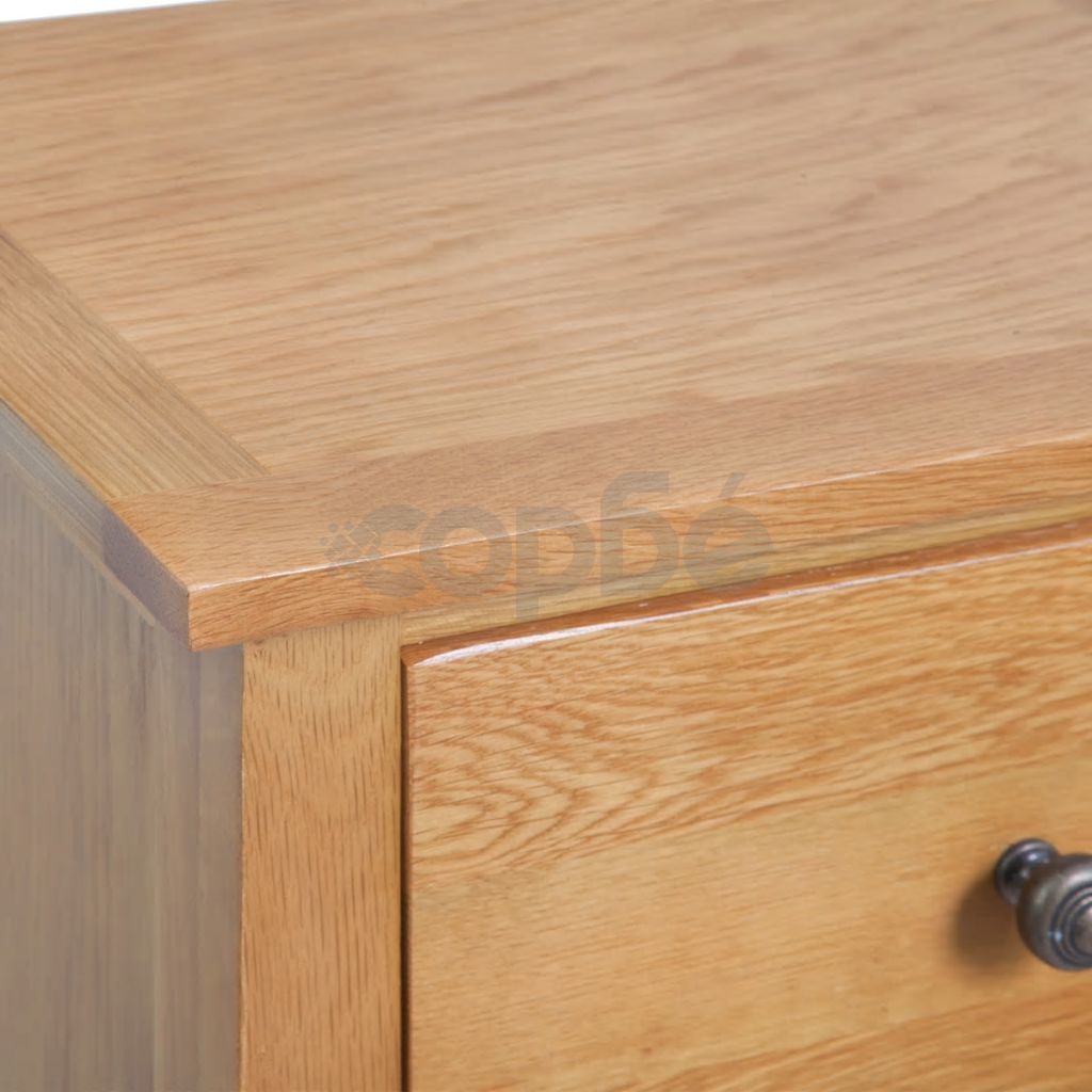Висок шкаф с чекмеджета, 45x32x115 см, дъбов масив
