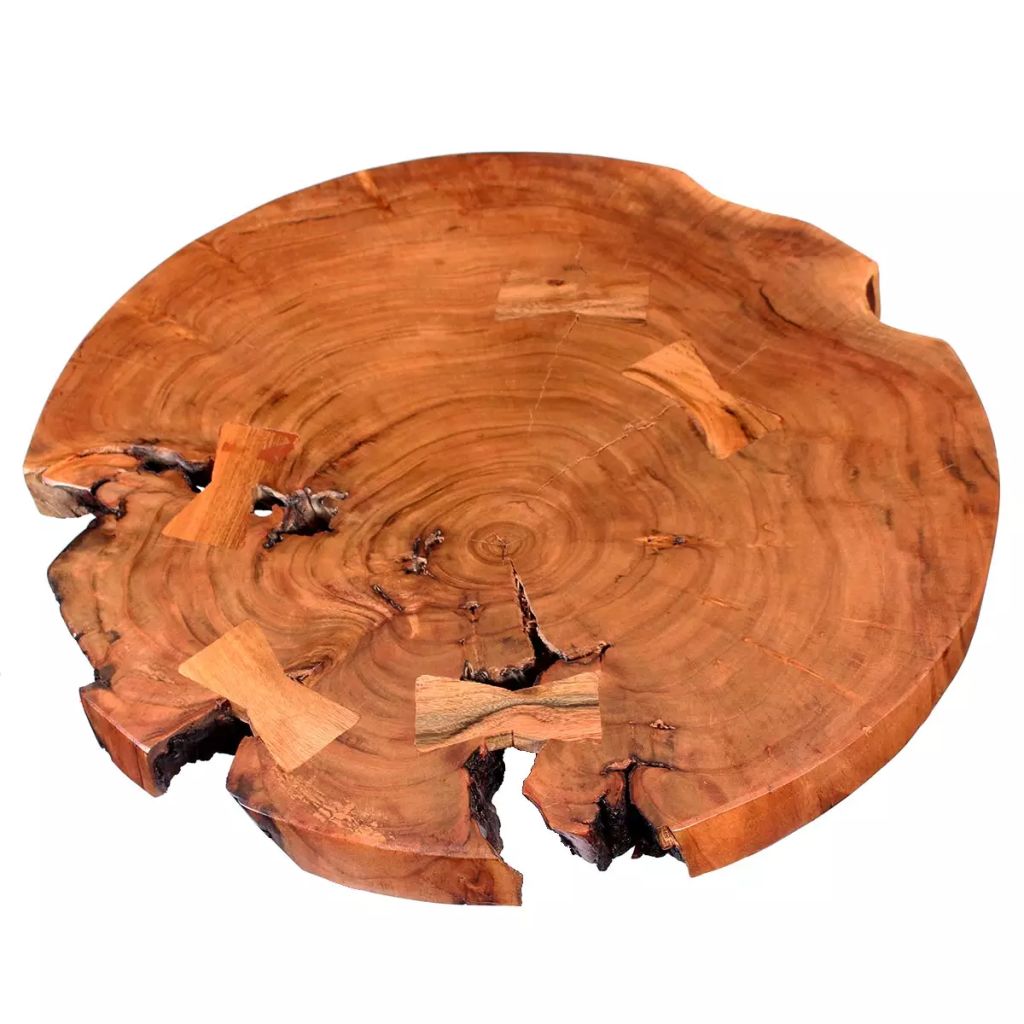 Бар маса от дървени трупи, акация масив, (55-60)x110 см