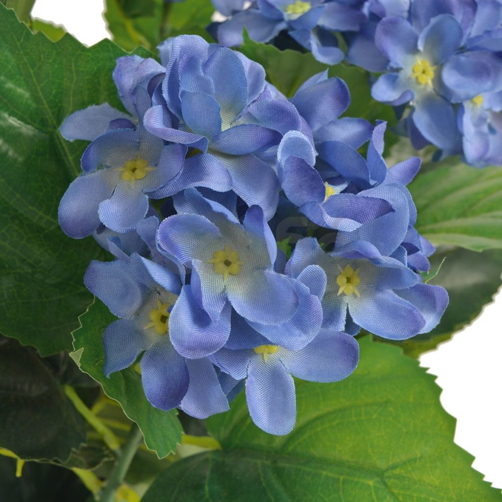 Изкуствено растение хортензия със саксия, 60 см, синя