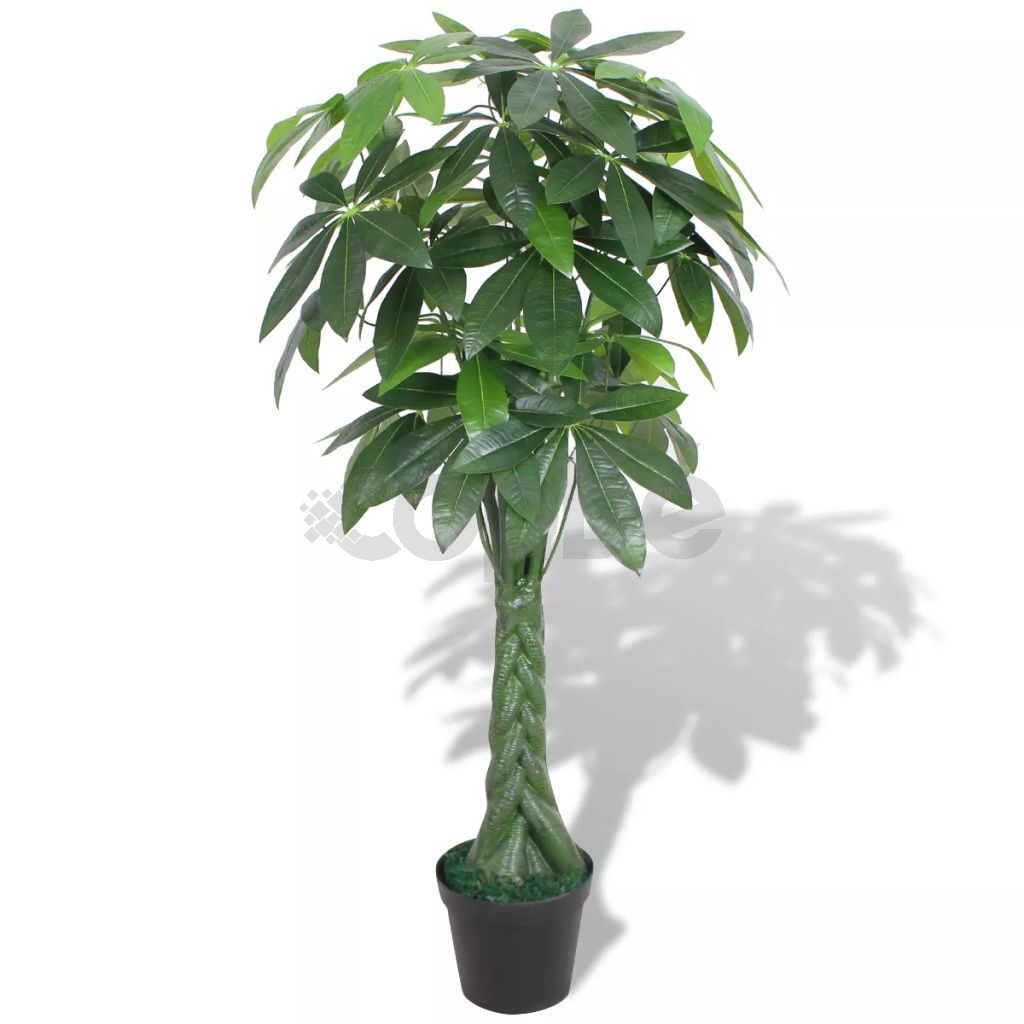 Изкуствено растение пахира със саксия, 145 см, зелено