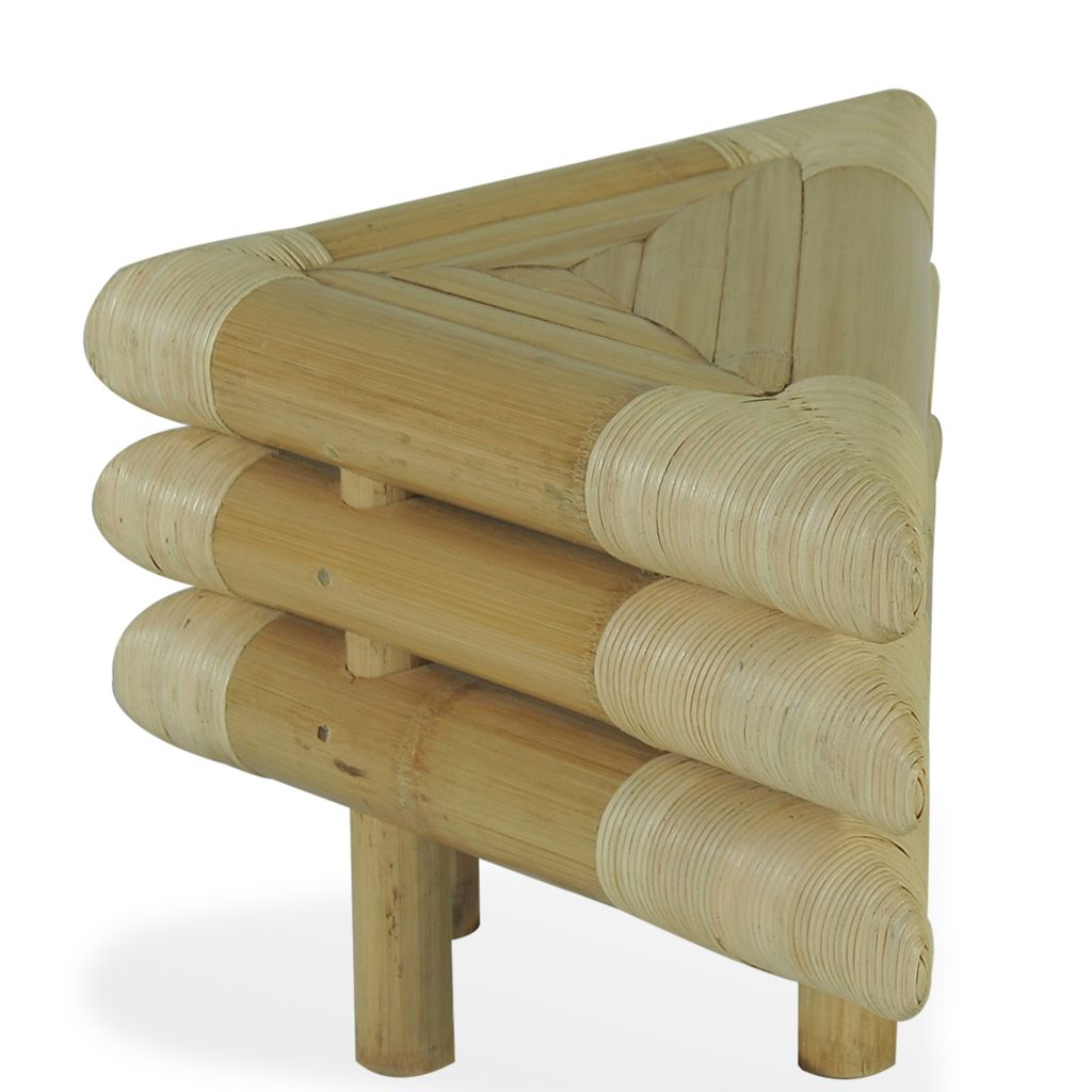 Нощни шкафчета, 2 бр, 60x60x40 см, бамбук, естествен цвят