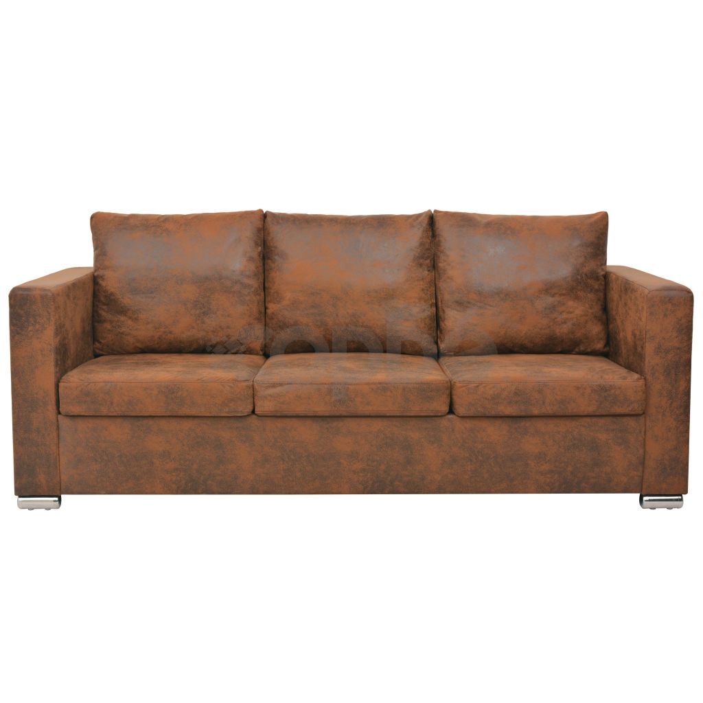 Триместен диван, 191x73x82 см, изкуствен велур