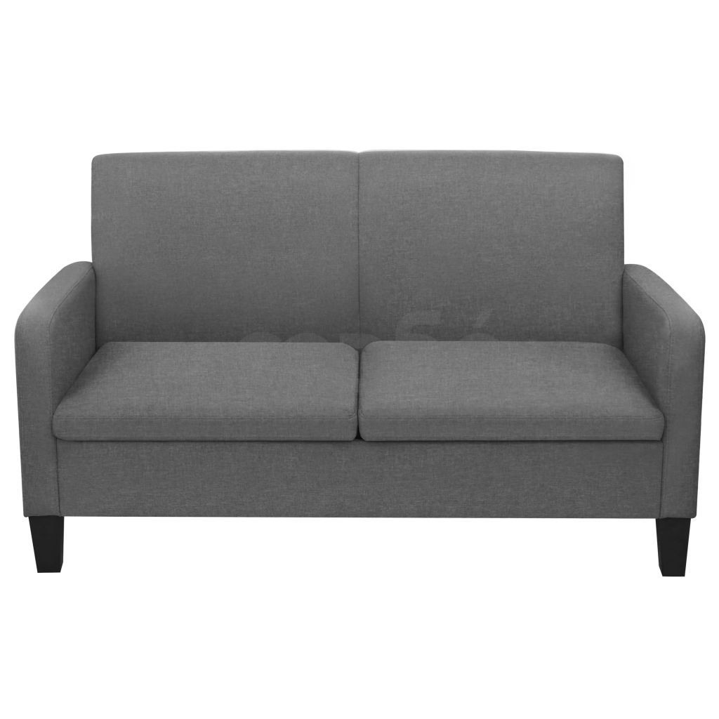 Двуместен диван, 135х65х76 см, тъмносив