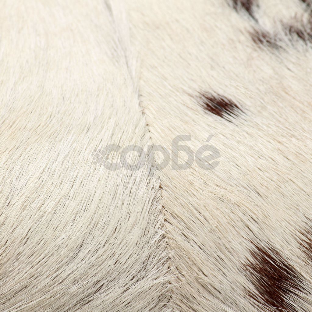 Табуретка, естествена козя кожа, 40x30x45 см   