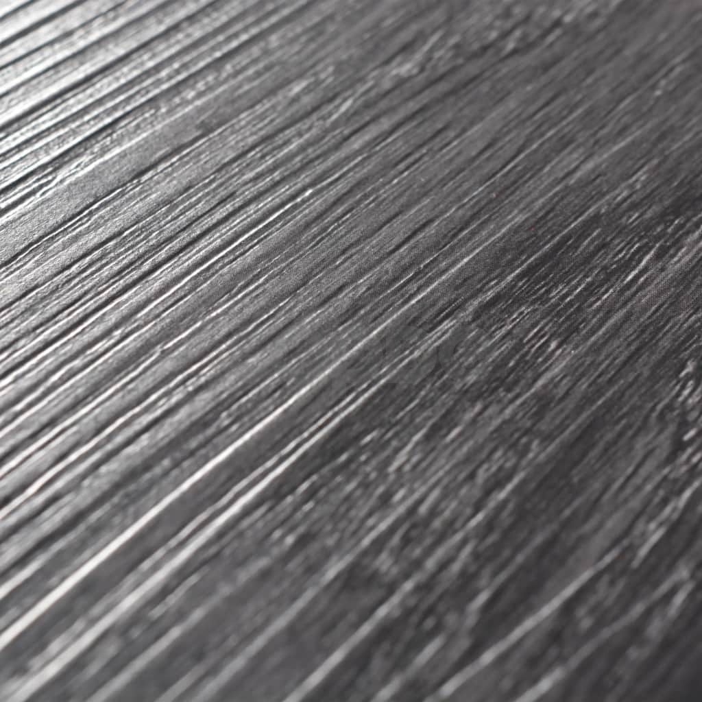 Самозалепващи подови дъски от PVC 5,02 кв.м. 2 мм черно и бяло