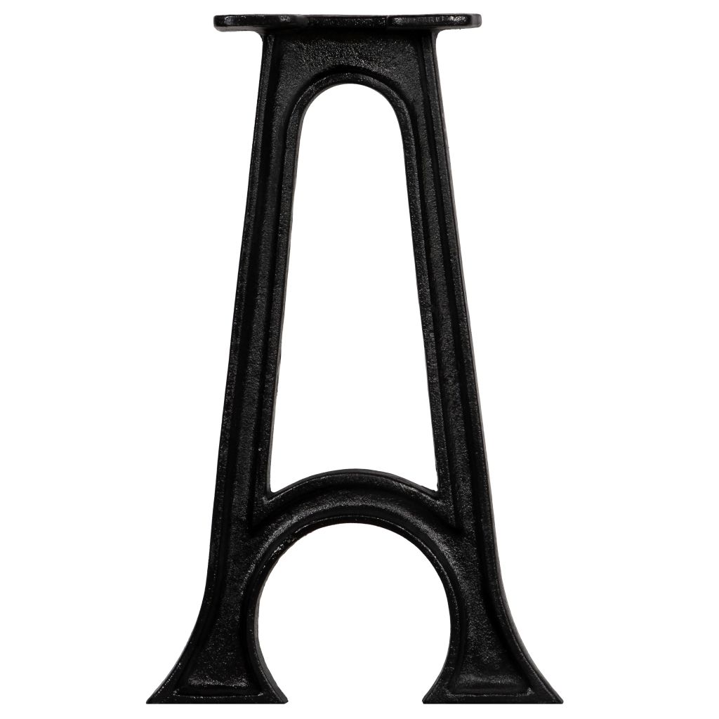 Крака за пейка, 2 бр, арковидна основа, A-образни, чугун