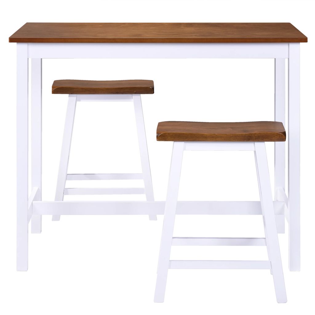 Бар маса и столове, 3 части, дървен масив