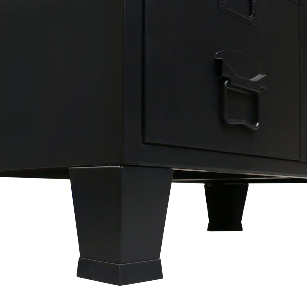 Гардероб метален, индустриален стил, 67x35x107 см, черен