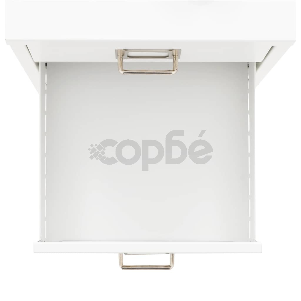 Шкаф картотека с 5 чекмеджета, метален, 28x35x35 см, бял