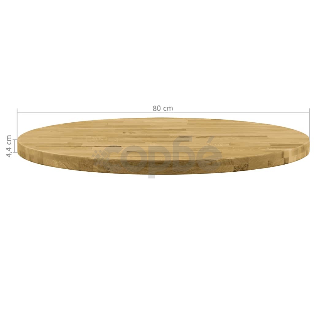 Плот за маса, дъб масив, кръгъл, 44 мм, 800 мм
