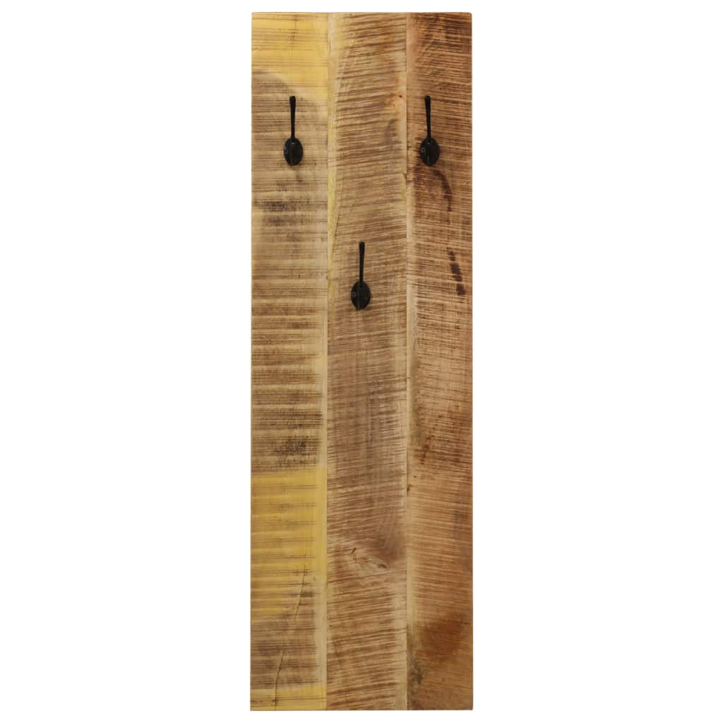 Закачалки за стена, 2 бр, мангова дървесина масив, 36x110x3 см