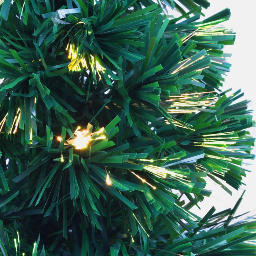 Изкуствена коледна елха, оптично влакно, 64 см, зелена
