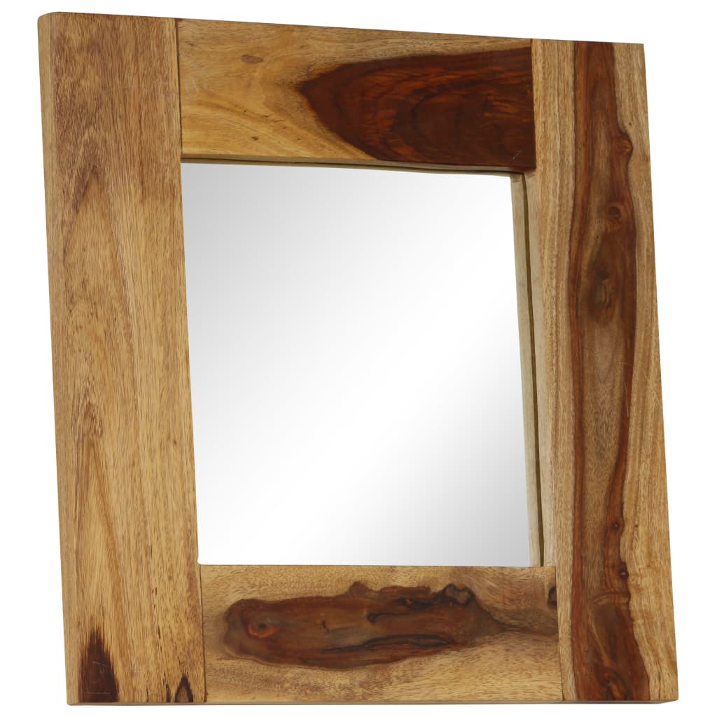Огледало, шишамово дърво масив, 50x50 см