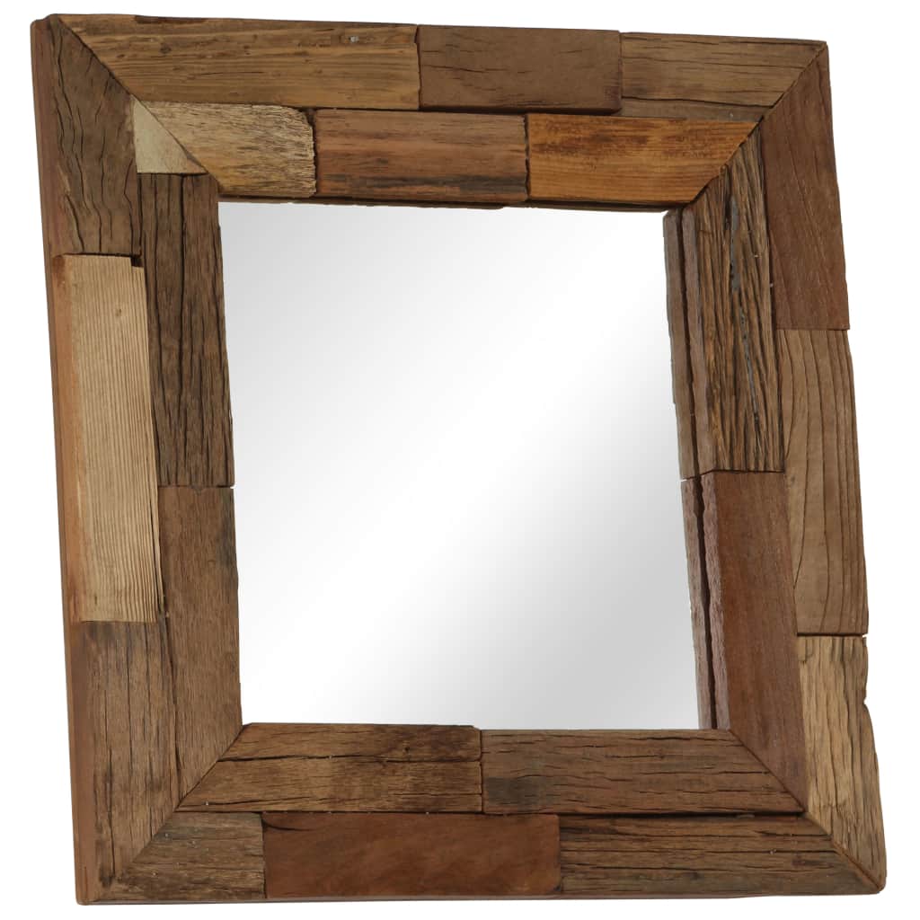 Огледало, регенерирано дърво масив, 50x50 см  