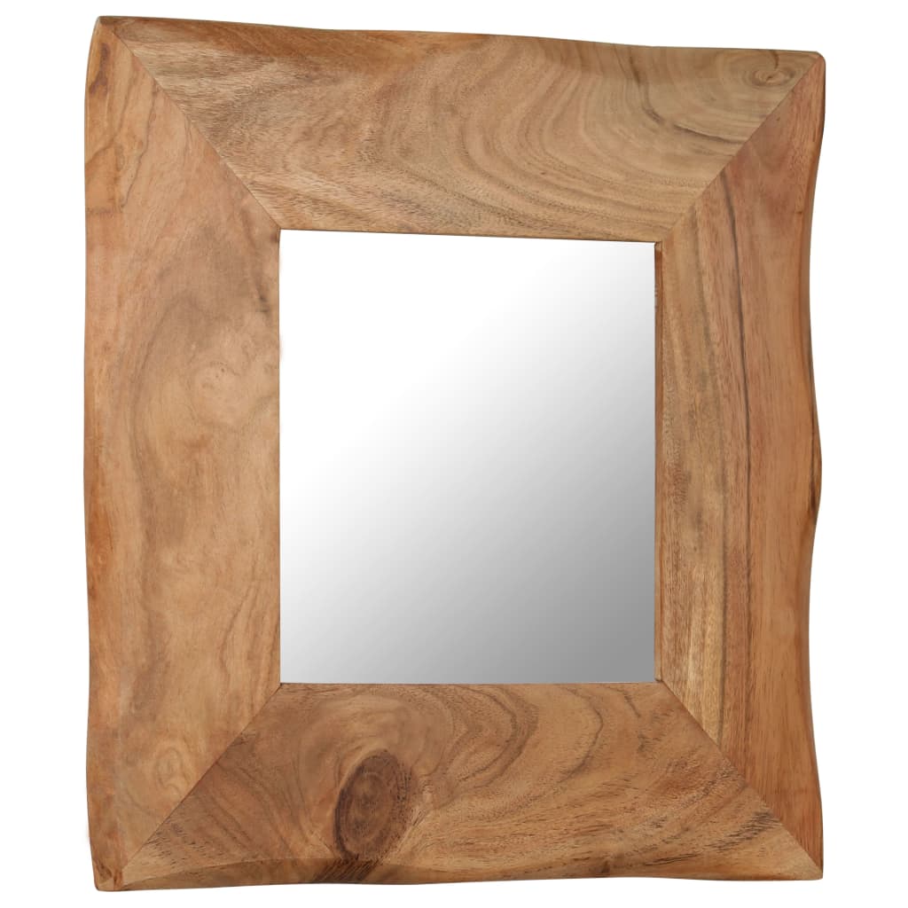 Козметично огледало, 50x50 см, акациево дърво масив
