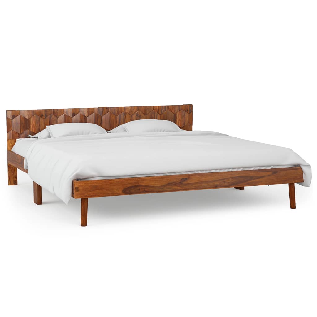 Рамка за легло, шишамово дърво масив, 180x200 см 