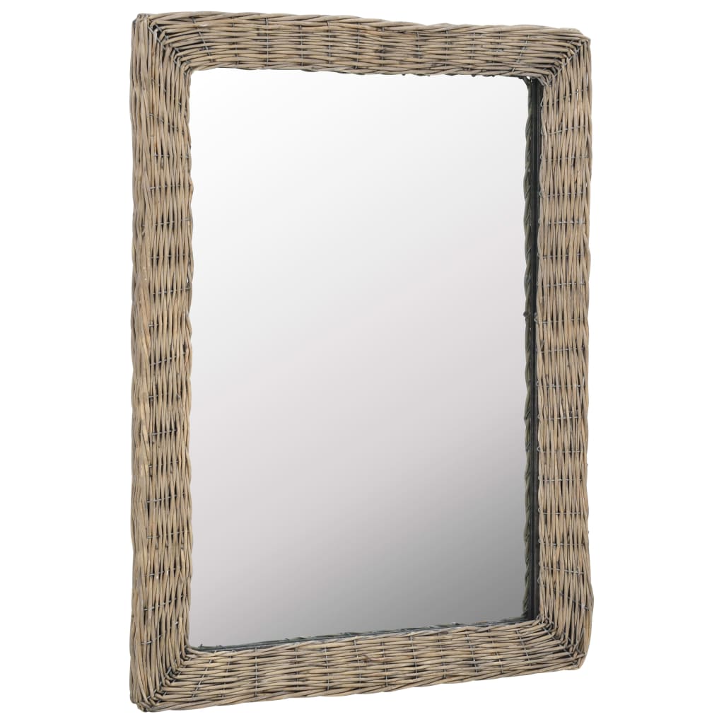 Огледало, ракита, кафяво, 60x80 см