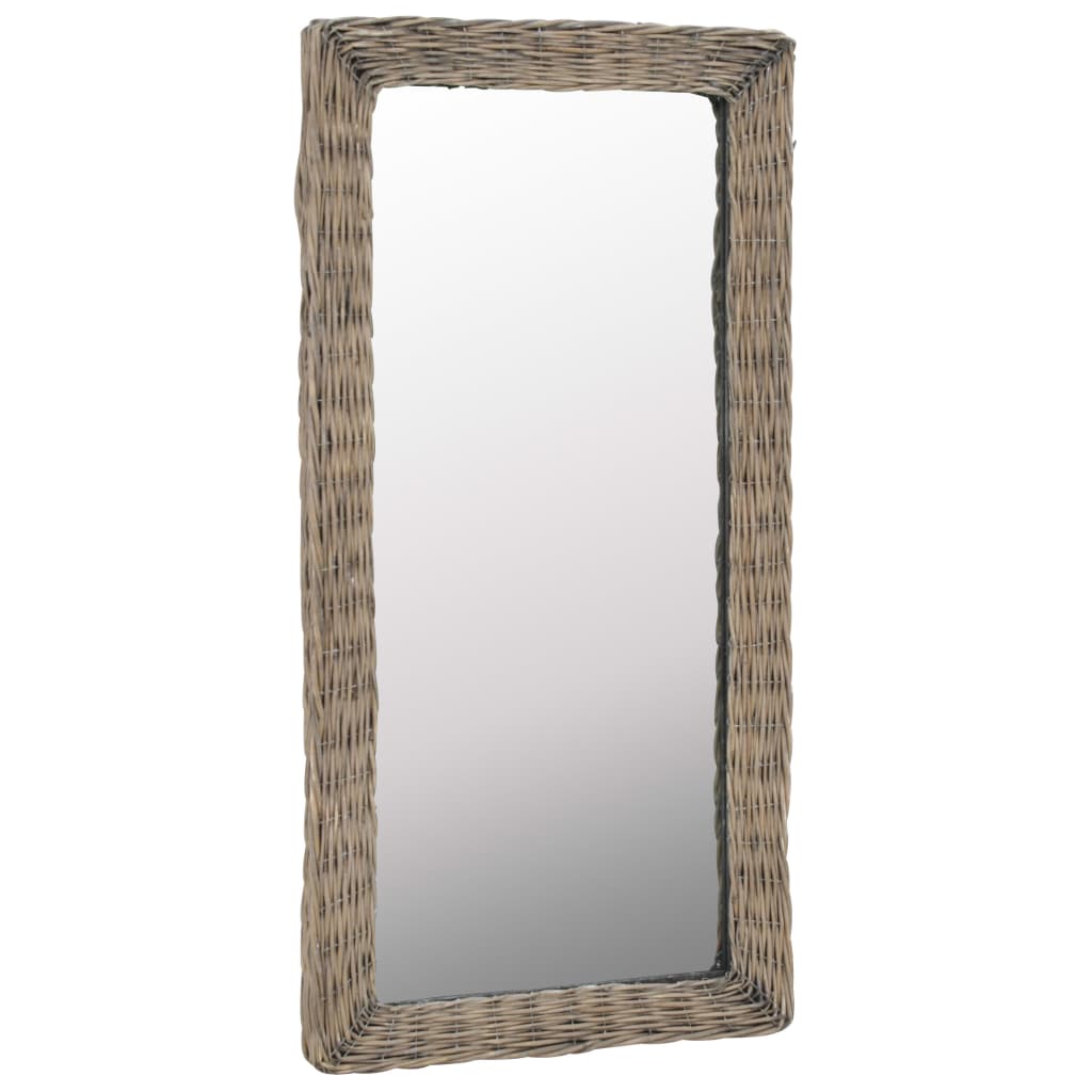 Огледало, ракита, кафяво, 50x100 см