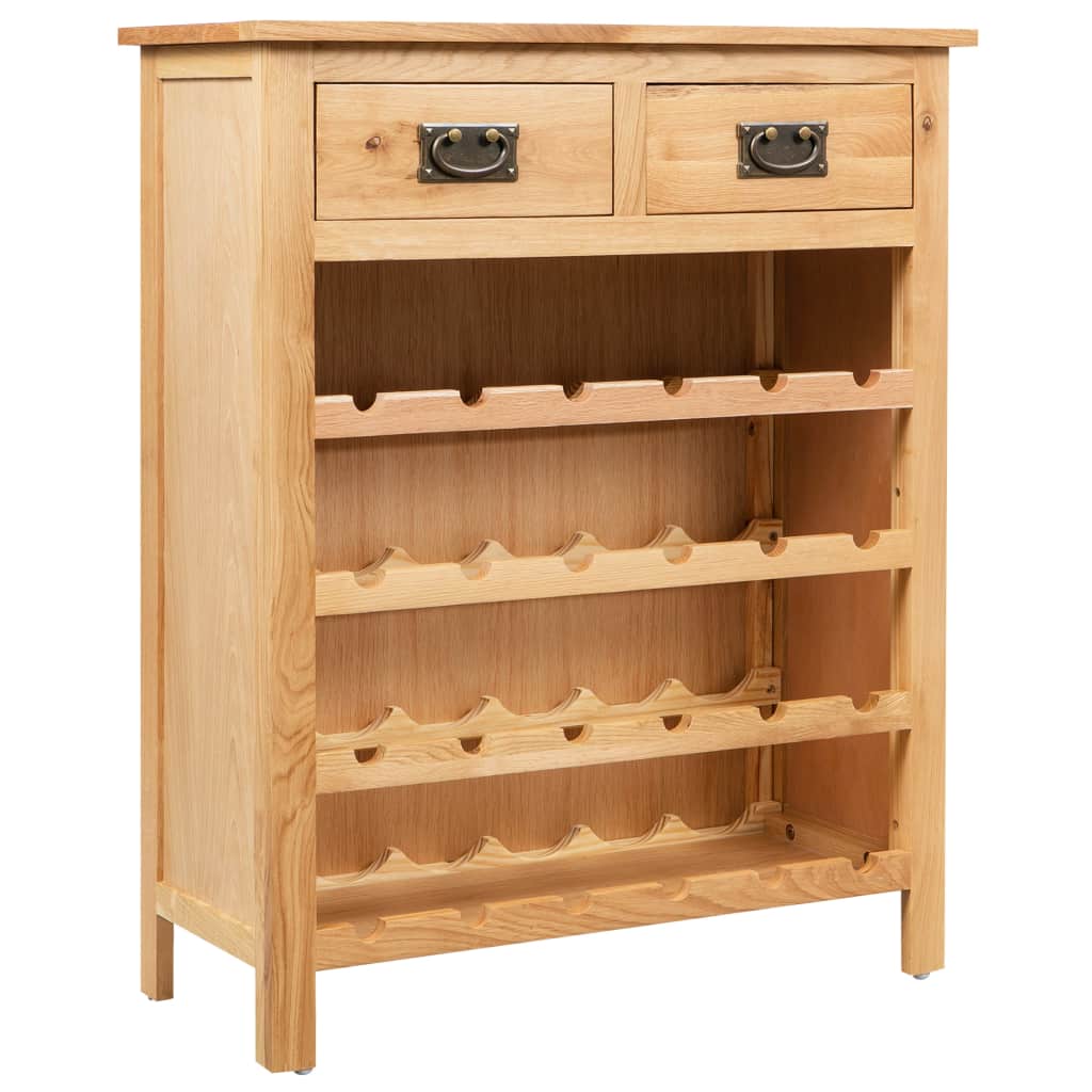 Шкаф за вино, 72x32x90 см, дъбов масив