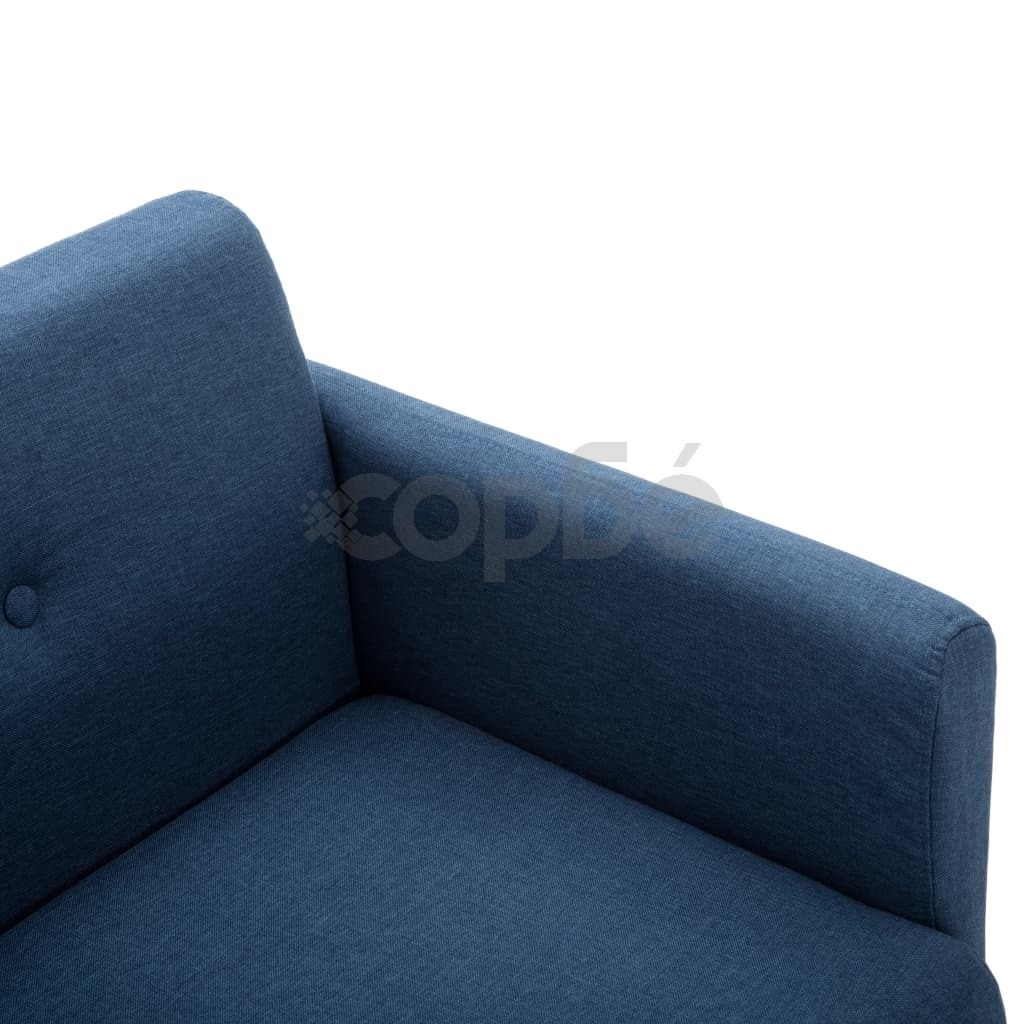 2-местен диван тапицерия от текстил 115x60x67 см син