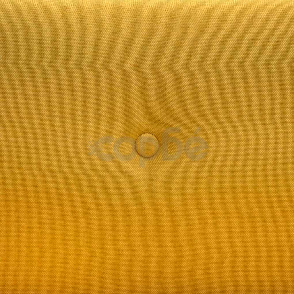 2-местен диван тапицерия от текстил 115x60x67 см жълт