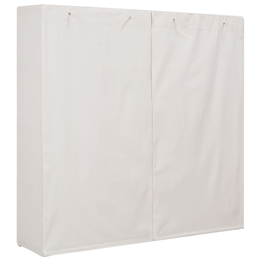 Гардероб, бял, 173x40x170 см, текстил