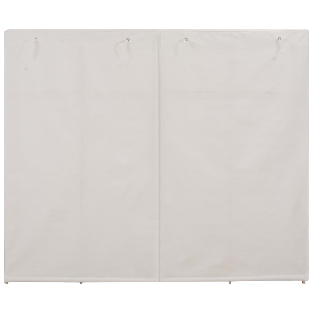 Гардероб, бял, 200x40x170 см, текстил
