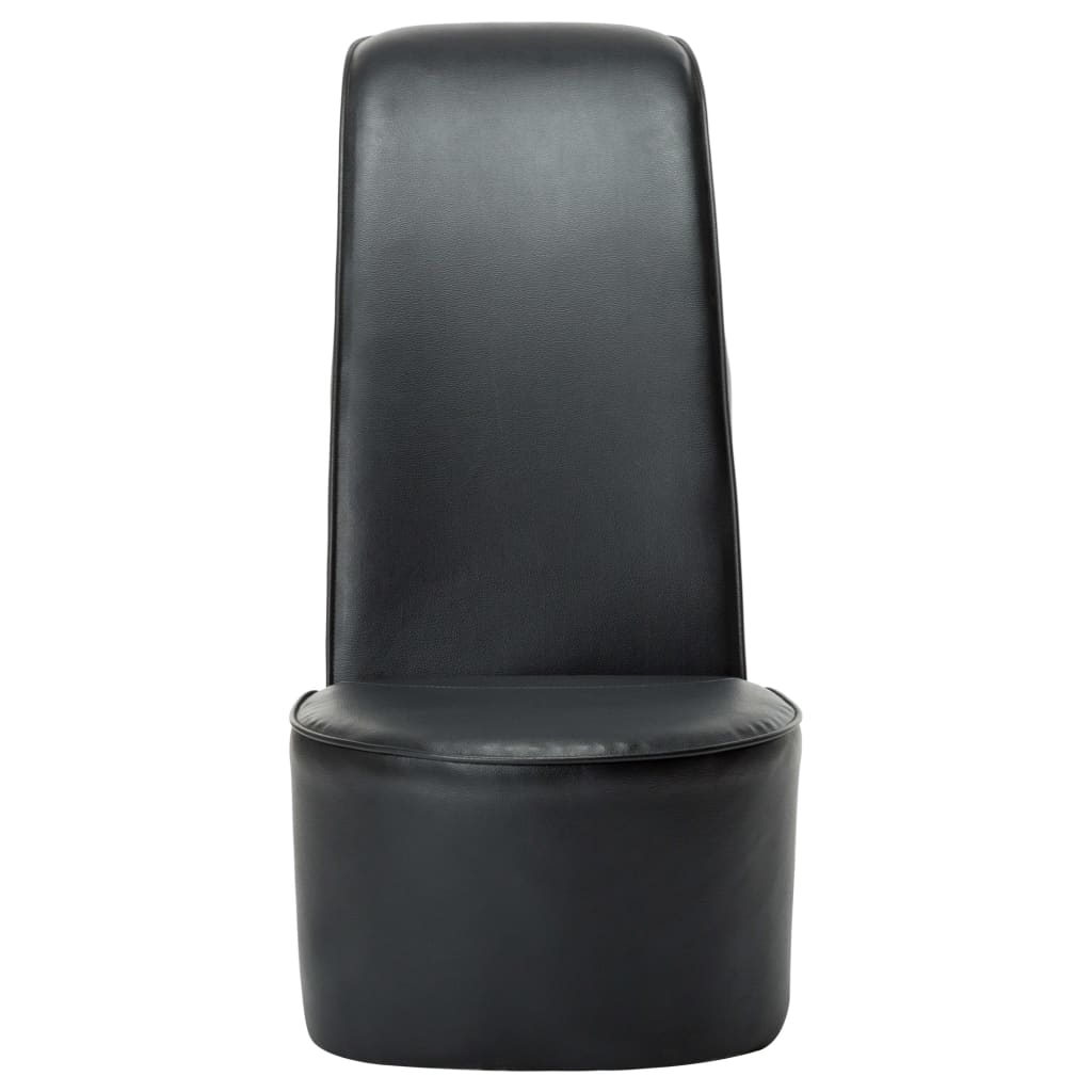Стол във форма на обувка на висок ток, черен, изкуствена кожа
