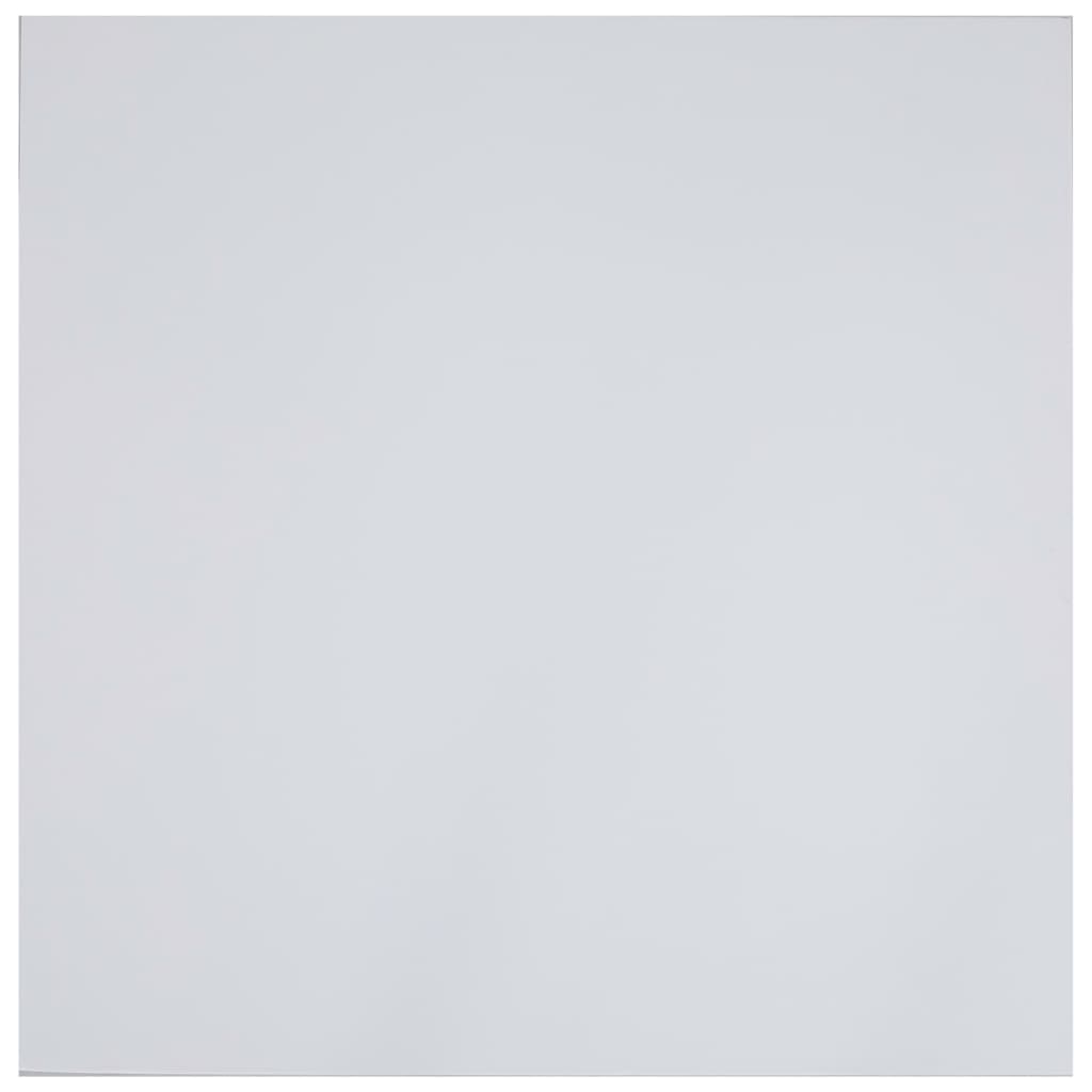 Трапезна маса, бяло и дъб, 80,5x80,5x73 cм, МДФ