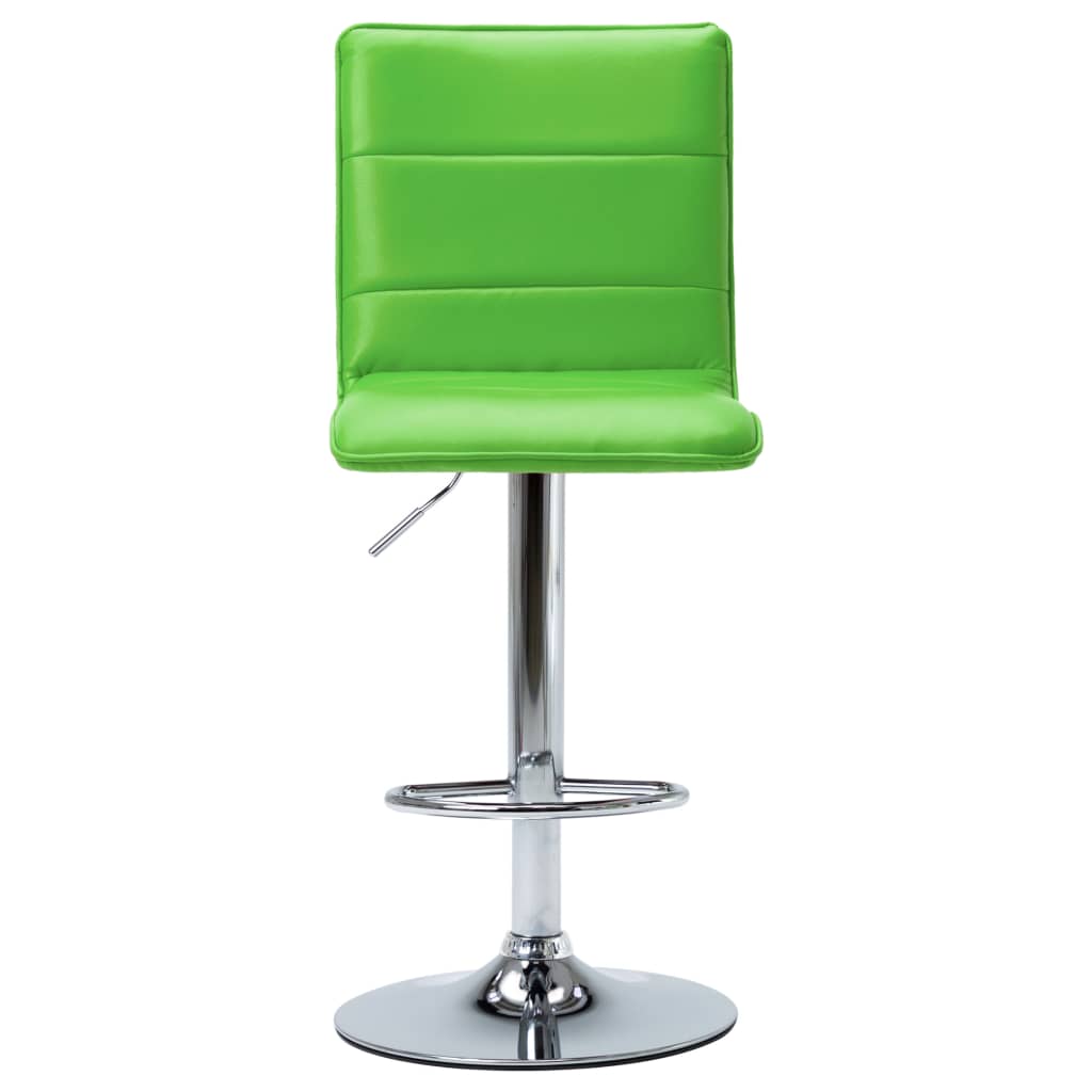 Бар столове, 2 бр, зелени, изкуствена кожа