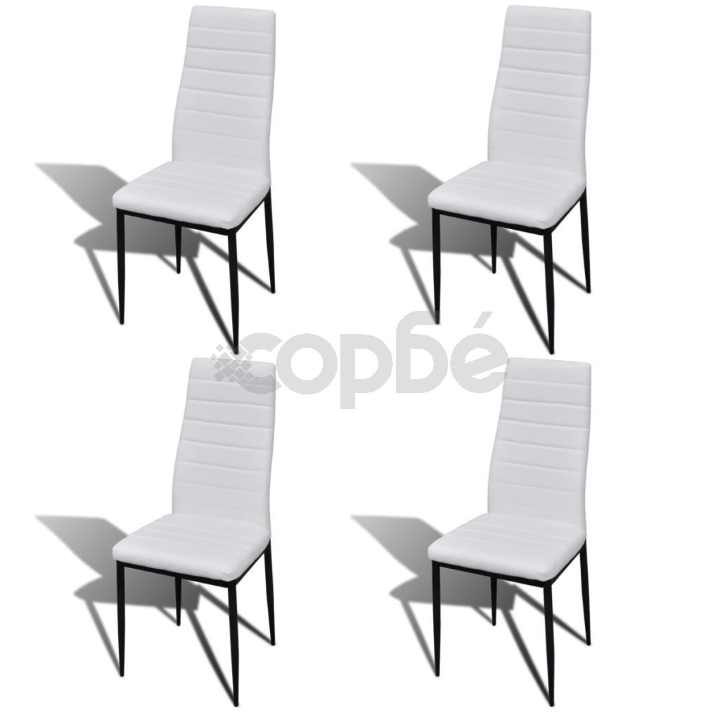 Комплект 4 бр трапезни стола и 1 стъклена маса Slim Line