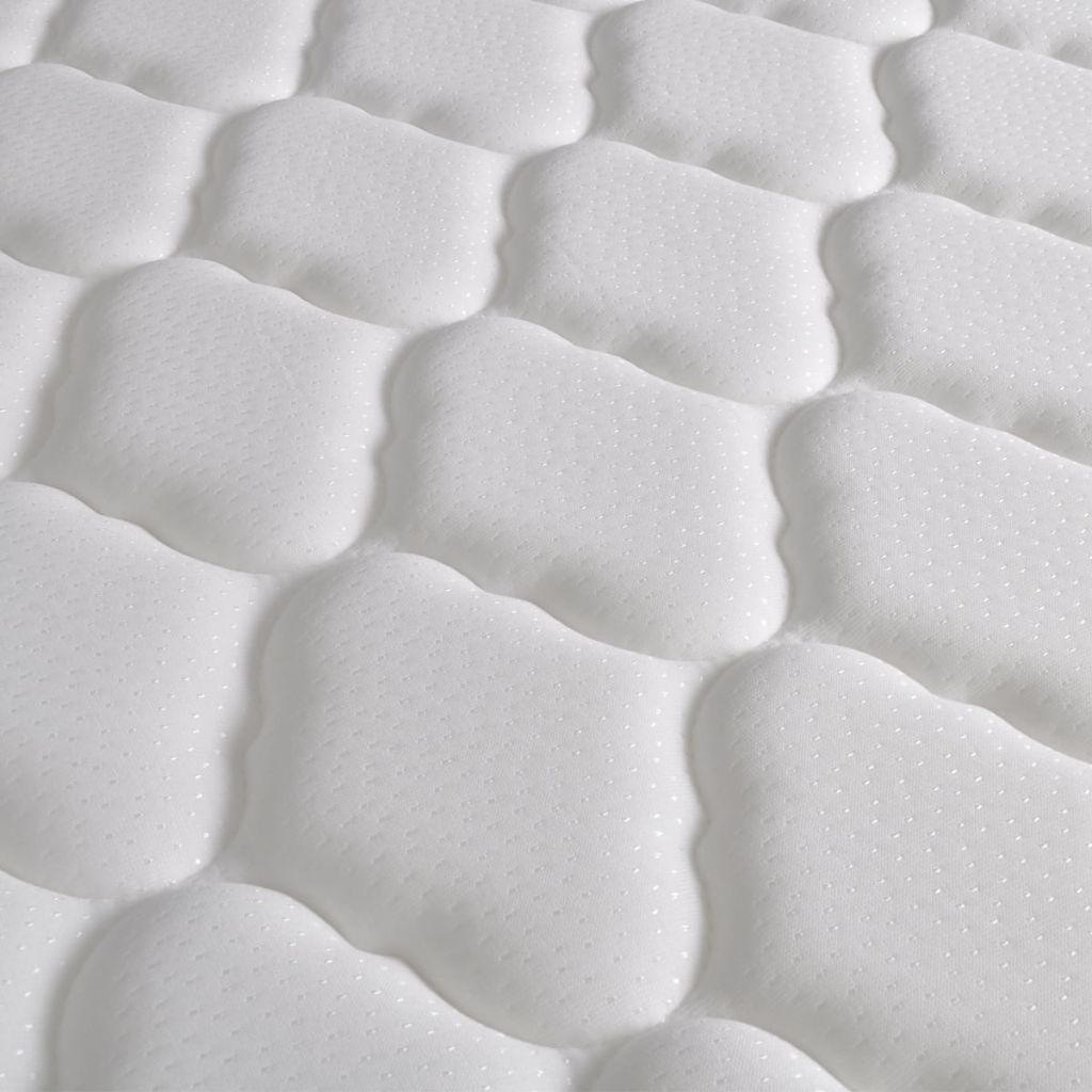Легло с матрак от мемори пяна, бяло, метал, 160x200 cм