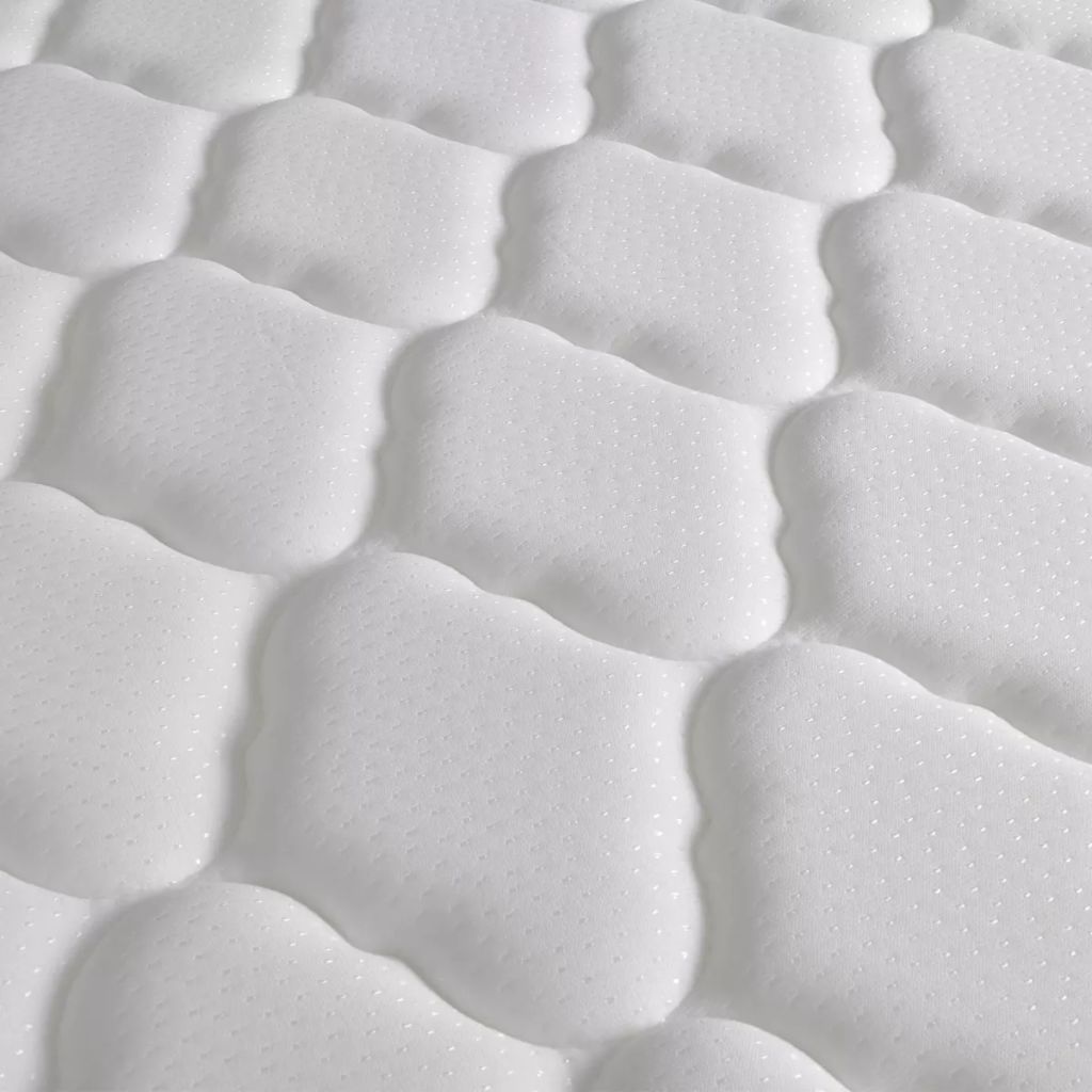 Легло с мемори матрак, LED, бяло, изкуствена кожа, 160x200 cм