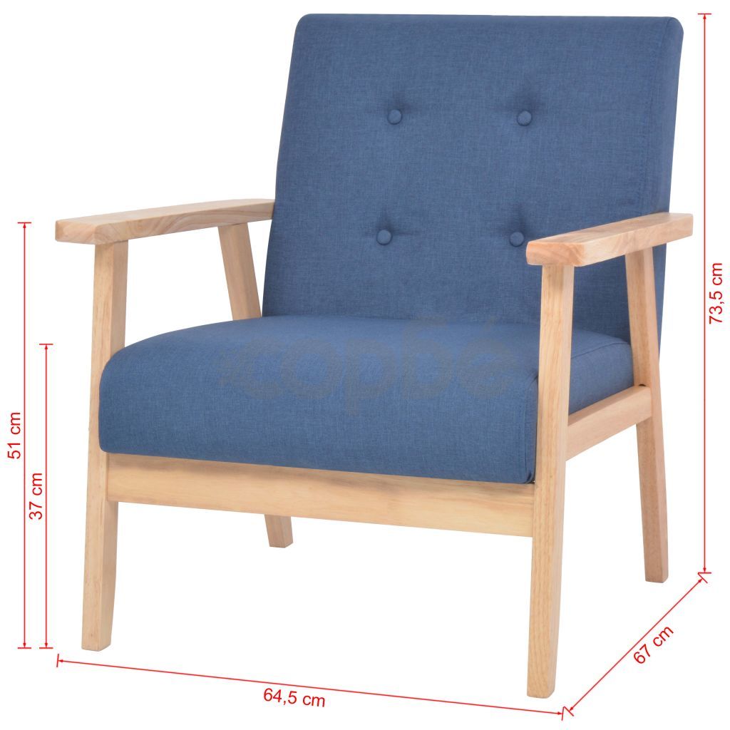 Комплект кресла, 2 части, плат, сини