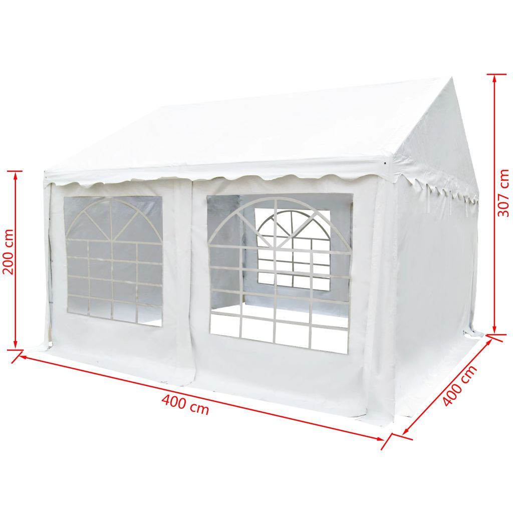 Градинска шатра, PVC, 4x4 м, бяла