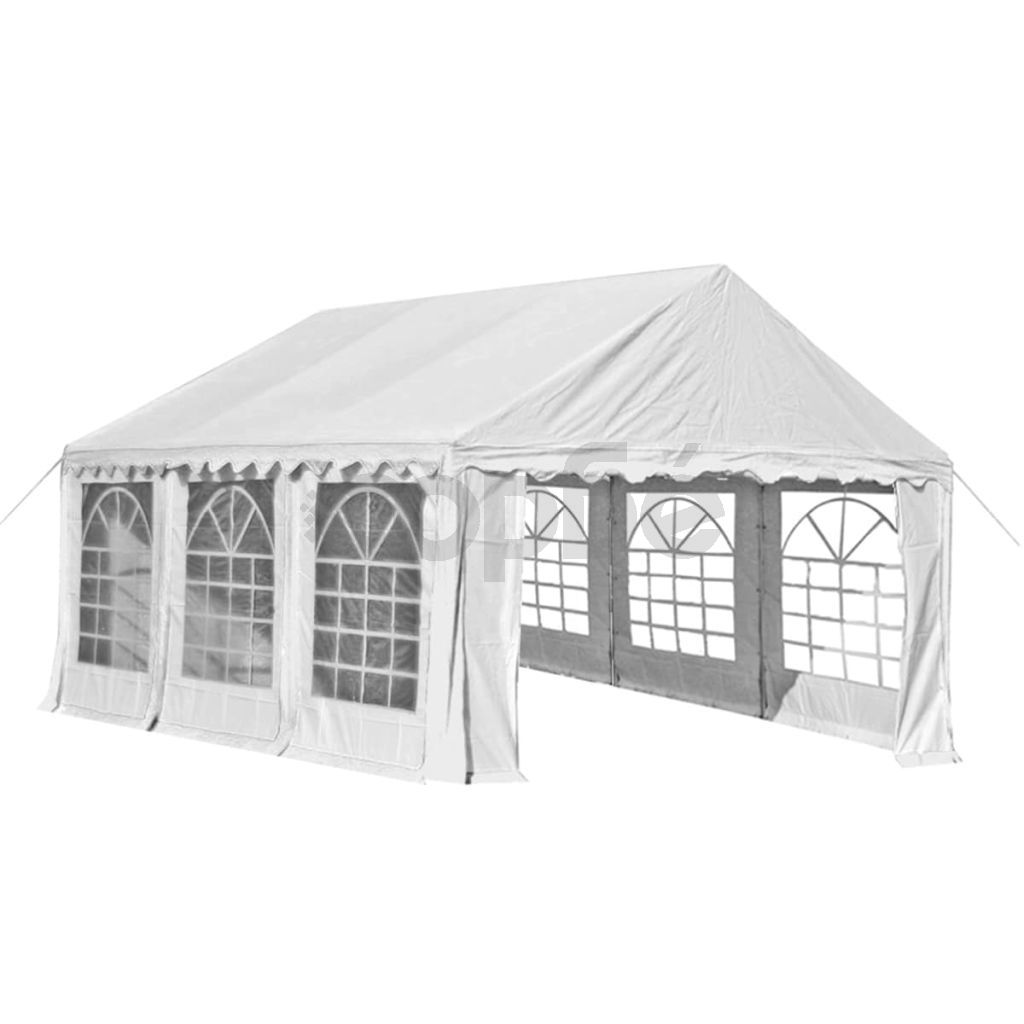 Градинска шатра, PVC, 4x6 м, бяла