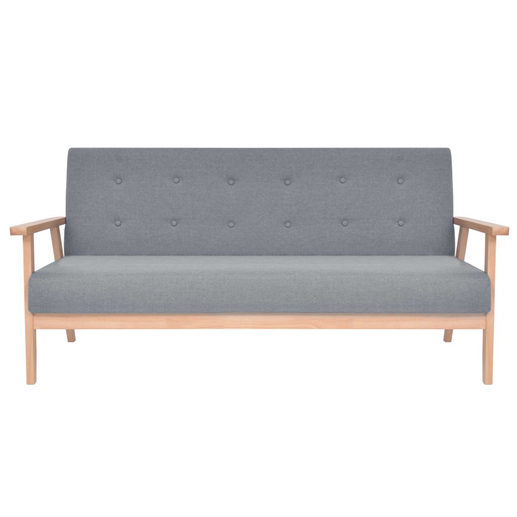 Комплект диван и кресло, 2 части, плат, светлосиви