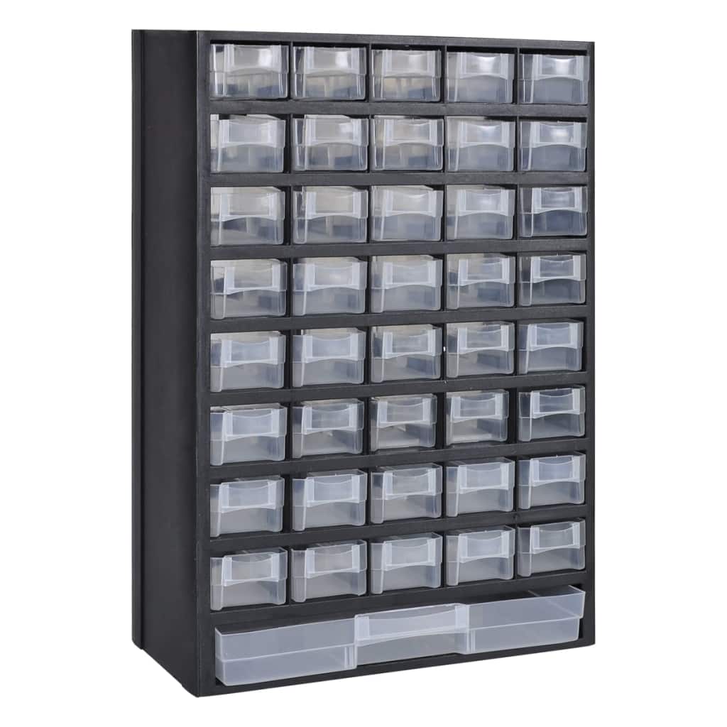 Шкаф за инструменти с 41 чекмеджета, 2 бр, пластмаса