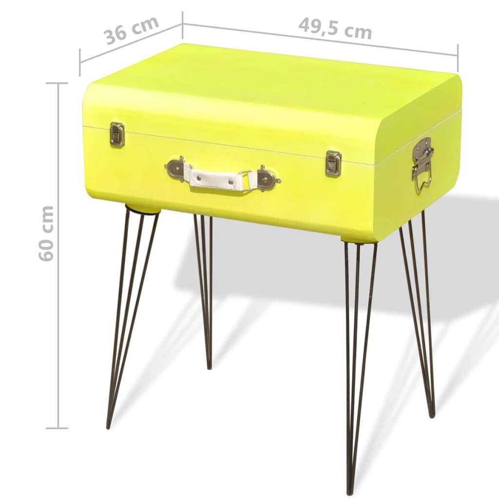 Нощни шкафчета, 2 бр, 49,5x36x60 см, жълти