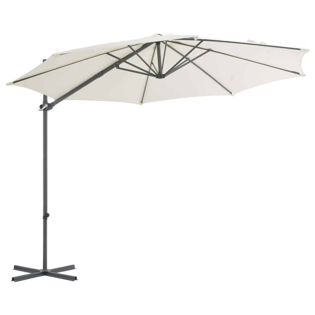 Градински чадър с преносима основа, пясъчен