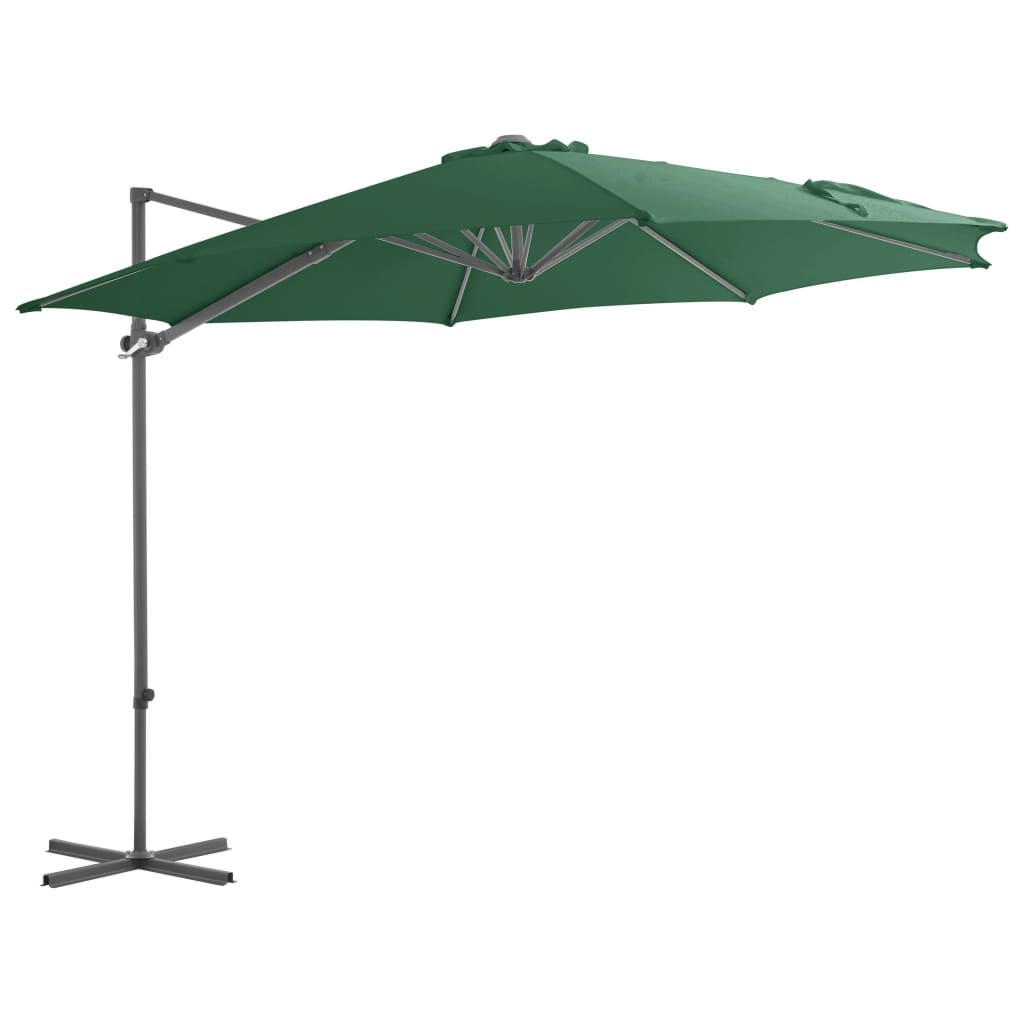 Градински чадър с преносима основа, зелен