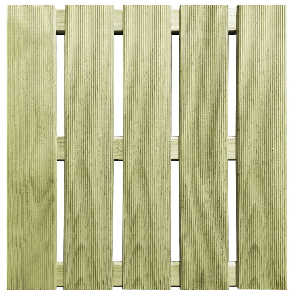 12 бр декинг плочки, 50x50 см, дърво, зелени