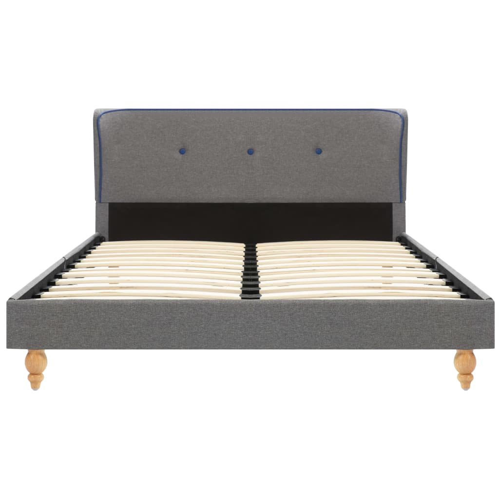 Легло с матрак от мемори пяна, светлосиво, плат, 120x200 см