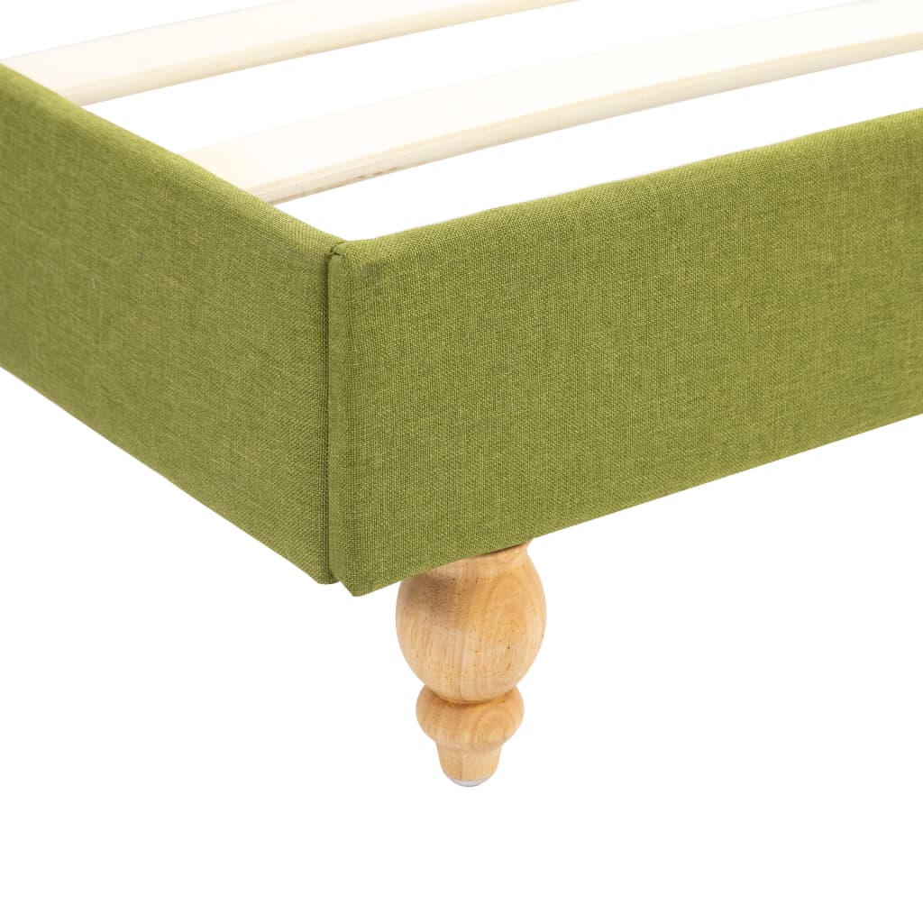 Легло с матрак от мемори пяна, зелено, плат, 90x200 см