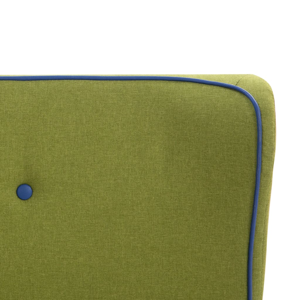 Легло с матрак от мемори пяна, зелено, плат, 120x200 см