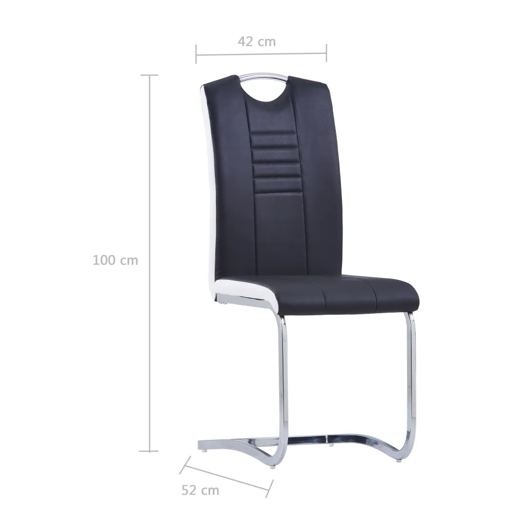 Конзолни трапезни столове, 6 бр, сиви, изкуствена кожа