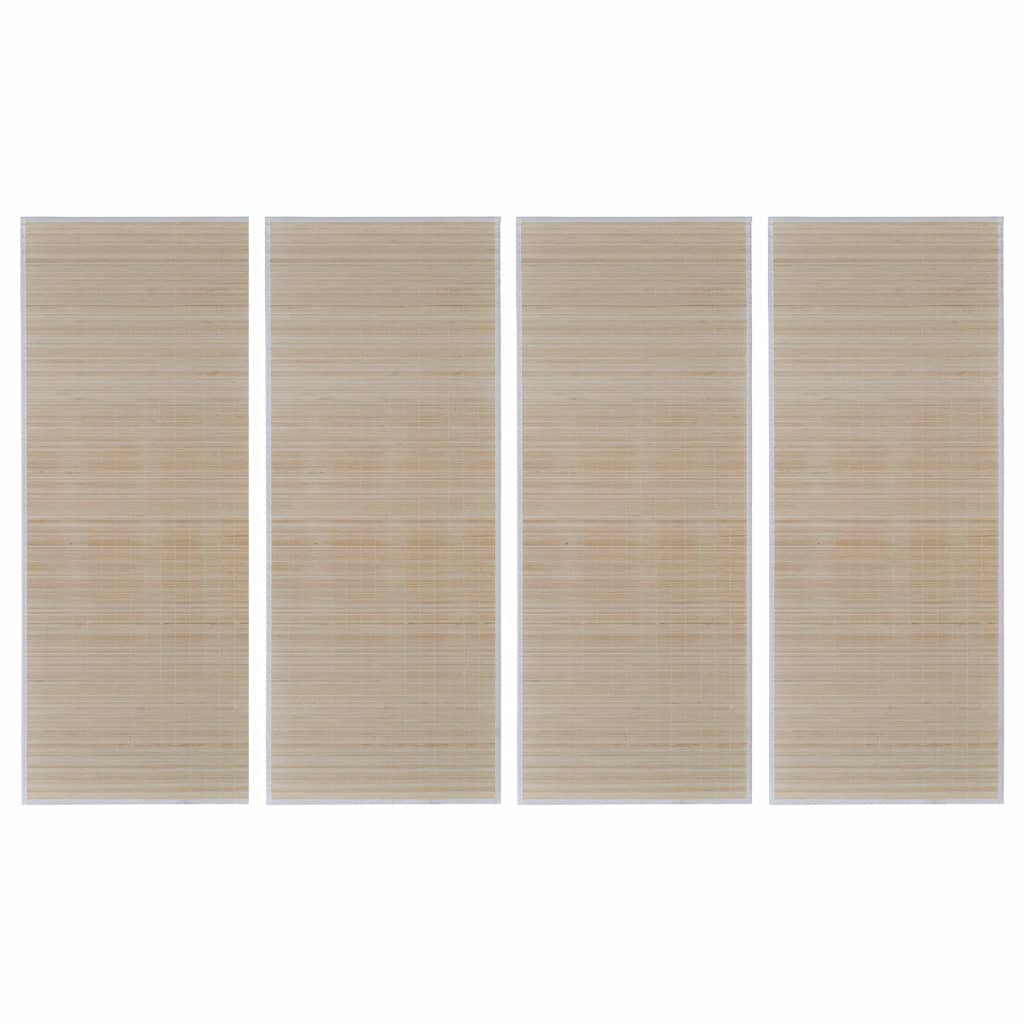 Правоъгълни килими от естествен бамбук 4 бр 120x180 см